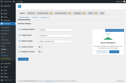 Page screenshot: Downloads → Settings