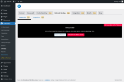 Page screenshot: Downloads → Settings → External Hosting PAID