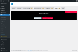 Page screenshot: Downloads → Settings → Emails PAID