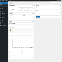 Page screenshot: Dashboard ‹ Test site — WordPress