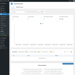 Page screenshot: Downloads &rarr; Reports