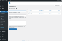 Page screenshot: Downloads &rarr; Tags