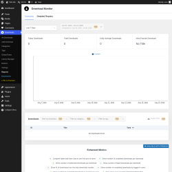 Page screenshot: Downloads &rarr; Reports