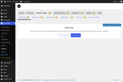 Page screenshot: Downloads &rarr; Settings &rarr; Content Locking PAID