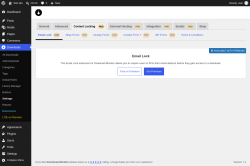 Page screenshot: Downloads &rarr; Settings &rarr; Content Locking PAID