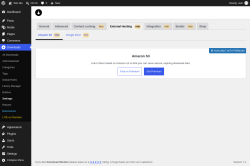 Page screenshot: Downloads &rarr; Settings &rarr; External Hosting PAID