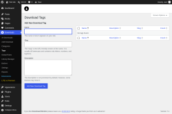 Page screenshot: Downloads &rarr; Tags