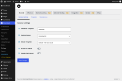 Page screenshot: Downloads &rarr; Settings