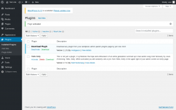 Page screenshot: Plugins &lsaquo; Test site &mdash; WordPress