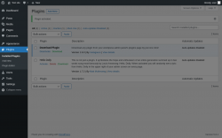 Page screenshot: Plugins &lsaquo; Test site &mdash; WordPress