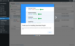 Page screenshot: Plugins &lsaquo; Test site &mdash; WordPress