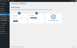 Page screenshot: Download &rarr; Download Users &rarr;  Upload Users 