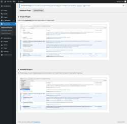 Page screenshot: Download Plugins &lsaquo; Test site &mdash; WordPress