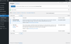 Page screenshot: Plugins &lsaquo; Test site &mdash; WordPress
