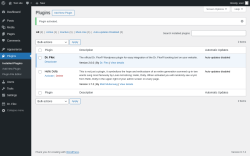 Page screenshot: Plugins &lsaquo; Test site &mdash; WordPress