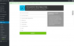 Page screenshot: Settings → Contact Us