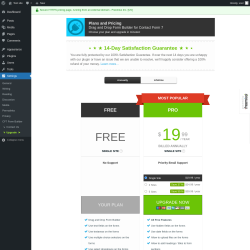 Page screenshot: Settings → Upgrade  ➤