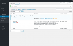 Page screenshot: Plugins &lsaquo; Test site &mdash; WordPress