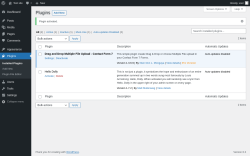 Page screenshot: Plugins &lsaquo; Test site &mdash; WordPress