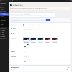 Page screenshot: DreamFast Commerce Float &rarr; Sticky Cart Bar