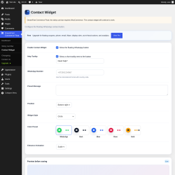 Page screenshot: DreamFast Commerce Float &rarr; Contact Widget