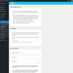Page screenshot: Dropp Pay Per Use &rarr; 1. Link Dropp Account