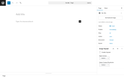 Page screenshot: Add Page &lsaquo; Test site &mdash; WordPress