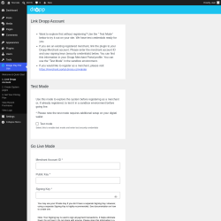 Page screenshot: Dropp Pay Per Use &rarr; 1. Link Dropp Account
