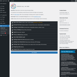 Page screenshot: DSGVO AIO 
