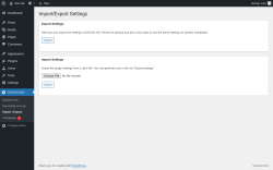 Page screenshot: DSGVO AIO  → Import / Export