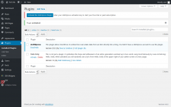 Page screenshot: Plugins ‹ Test site — WordPress