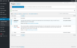Page screenshot: Plugins ‹ Test site — WordPress