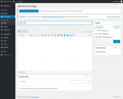 Page screenshot: IDX Pages → Add New