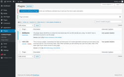Page screenshot: Plugins ‹ Test site — WordPress