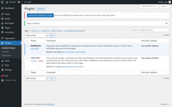 Page screenshot: Plugins ‹ Test site — WordPress