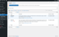 Page screenshot: Plugins ‹ Test site — WordPress
