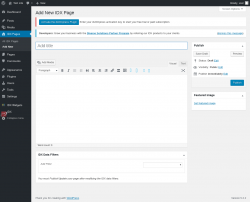 Page screenshot: IDX Pages → Add New
