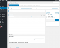 Page screenshot: IDX Pages → Add New