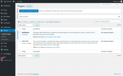 Page screenshot: Plugins ‹ Test site — WordPress