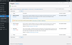 Page screenshot: Plugins ‹ Test site — WordPress