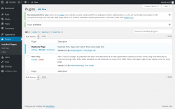 Page screenshot: Plugins &lsaquo; Test site &mdash; WordPress
