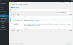 Page screenshot: Plugins &lsaquo; Test site &mdash; WordPress