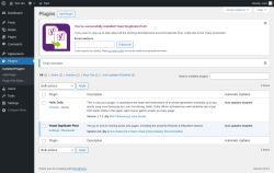 Page screenshot: Plugins &lsaquo; Test site &mdash; WordPress