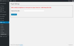 Page screenshot: Settings &rarr; Duplicate post