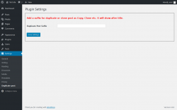 Page screenshot: Settings  &rarr; Duplicate post