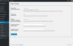 Page screenshot: Settings &rarr; Duplicate post