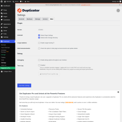 Page screenshot: Duplicator &rarr; Settings &rarr; 
            Misc        