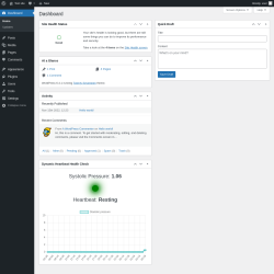 Page screenshot: Dashboard ‹ Test site — WordPress