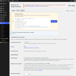 Page screenshot: Settings &rarr; Dynamic OG Images