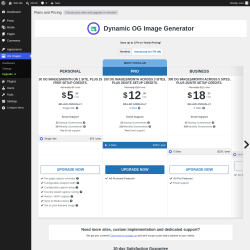 Page screenshot: OG Images &rarr; Upgrade&nbsp;&nbsp;➤